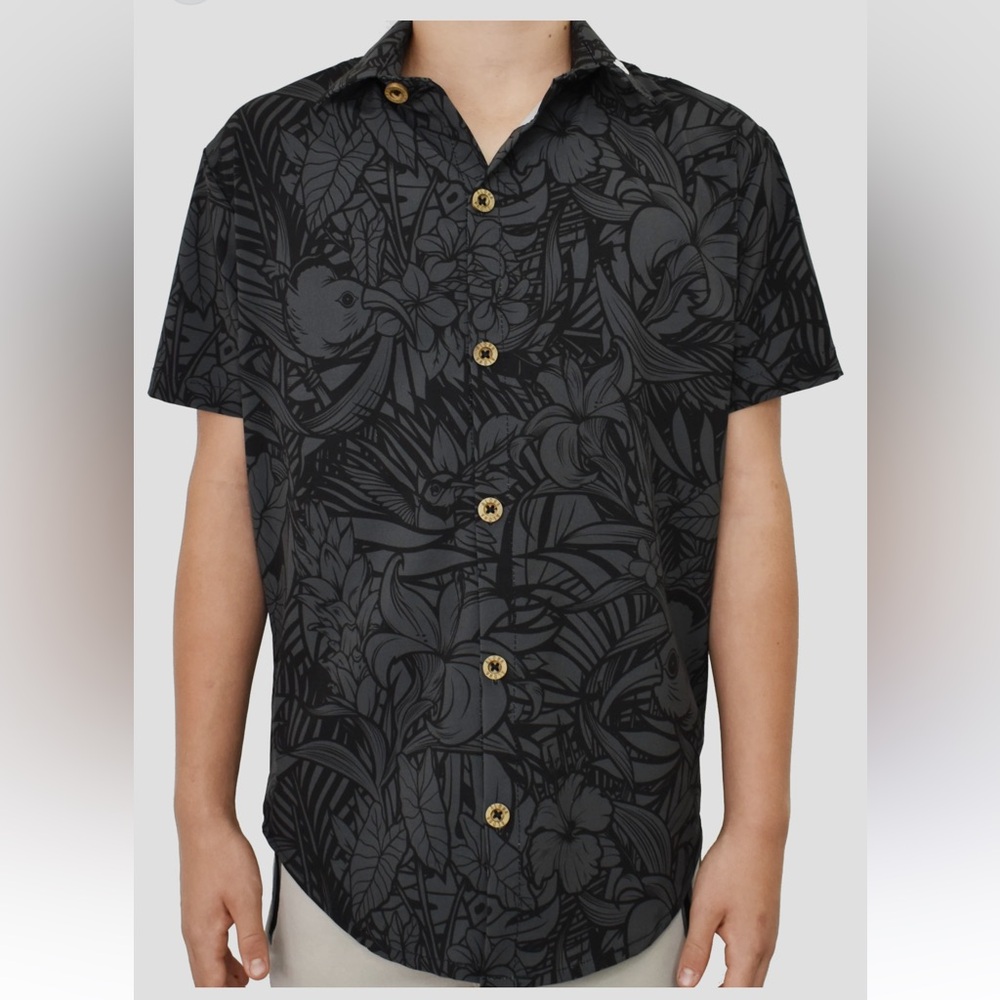 Project X 'Charcoal Ohana' ULTRA Aloha (Hawaiian) Shirt size 3XL preowned